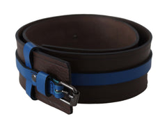 Women's Brown Thin Blue Line Leather Buckle Belt
