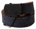 Women's Blue Leather Ratchet Buckle Belt