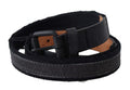 Women's Black Leather Logo Buckle Waist Accessory
