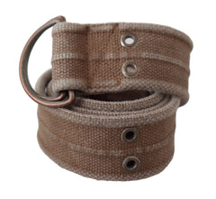 Women's Leather Logo Belt Beige