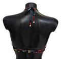 Black Corals Print Women Beachwear Bikini Tops Nylon Elastane