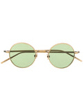 Matsuda Embossed Round-Frame Tinted Sunglasses — gold