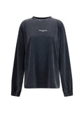 Alexander Wang Logo-Embroidered Long-Sleeve T-Shirt — Black