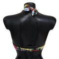 Women's Multicolor Floral Print Swimwear Bikini Tops Nylon Elastane
