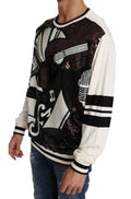 Men's Sweater Black Silk Polyester Nylon