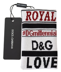 Men's Multicolor Wool Knit D&g Love Wristband Wrap Virgin Nylon Spandex Accessory
