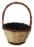 Women's Woven Wicker With Python Leather Trim Tote Beige Wood