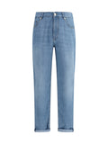Brunello Cucinelli Distressed Cotton Denim Jeans — Blue