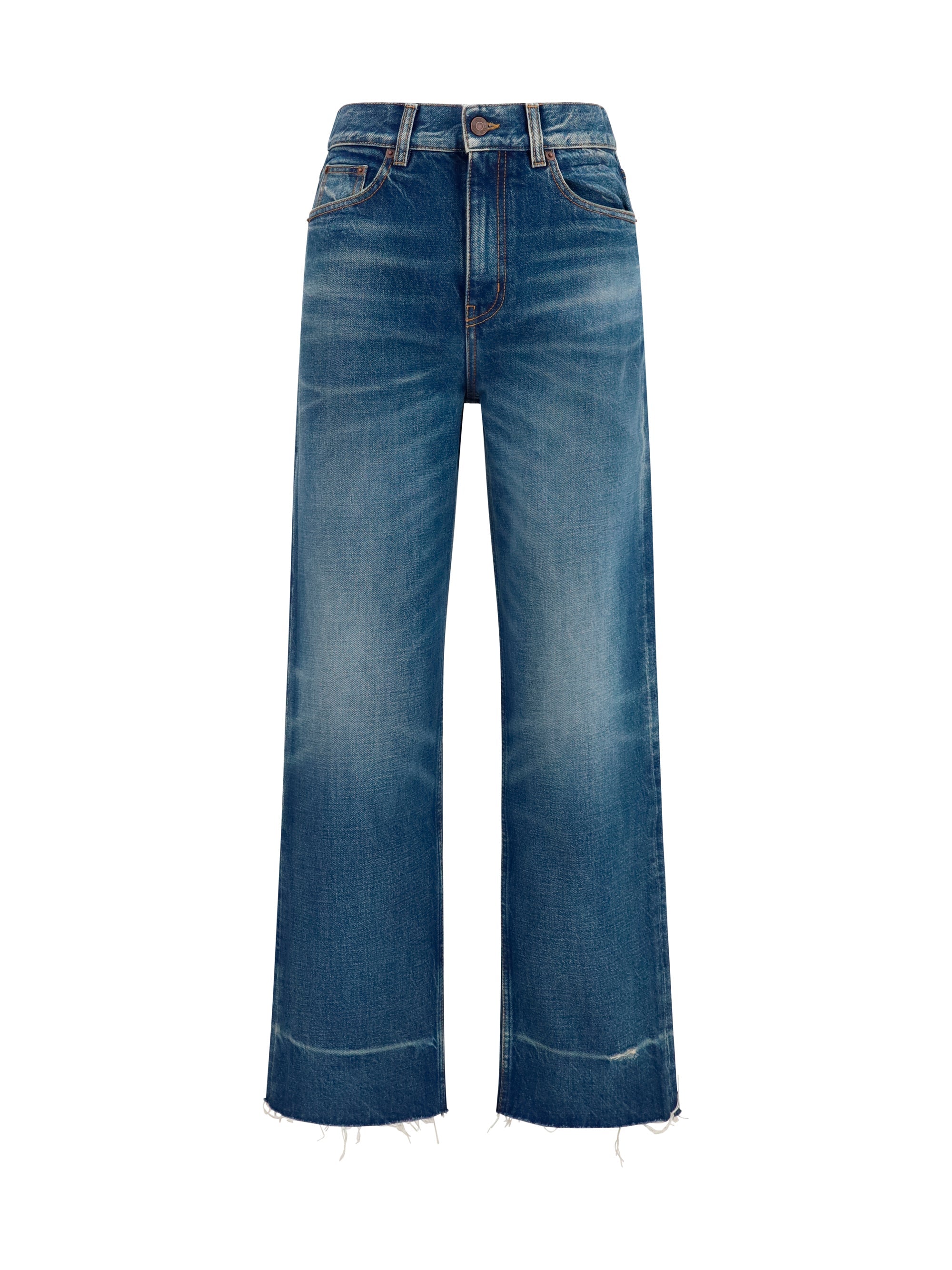 Chloé Bootcut Cotton Jeans — Blue