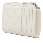 CC Quilted Caviar Zip Around Coin and Card Holder