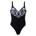 Amor Hand-Beaded Embellished One-Piece Swimsuit | Black