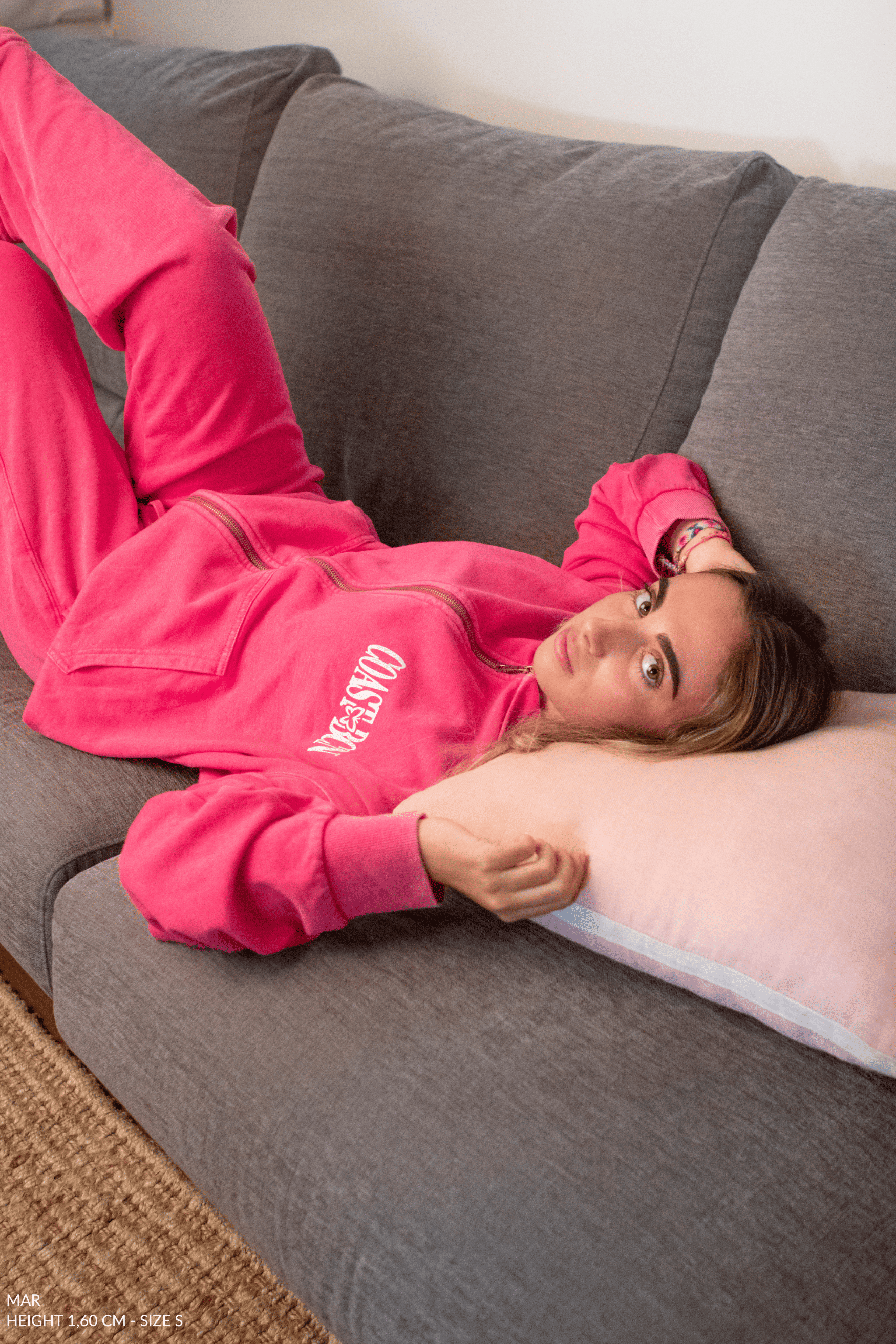 Washed Pink Wide Leg Joggers