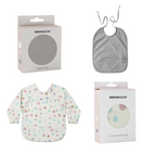 Babero con manga impermeable Funny Polka Dots + Babero corto Nenina & Co