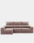 Sofá Chaiselongue Amare Salvador gris visón