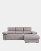 Sofá Chaiselongue Letti Salvador gris visón