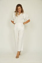 Pantalón Lino Blanco Helios