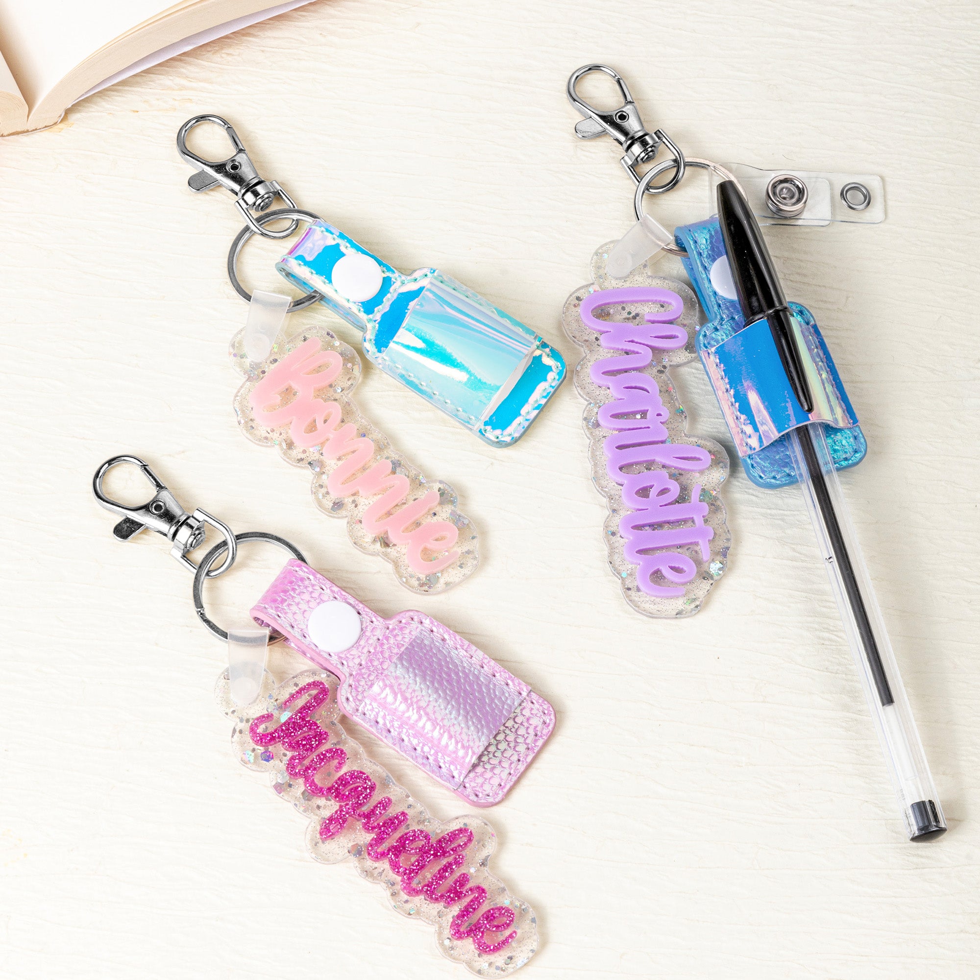 Personalizado Multicolor PU Cuero Portaplumas Insignia Carrete con Nombre Enfermera Accesorios Semana de la Enfermera Apreciación Regalo para Enfermeras Médicos