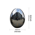 ArtZ® Stainless Steel Oval Egg Sculptures - 27.6 inch by 35.8 inch (70x91cm)
