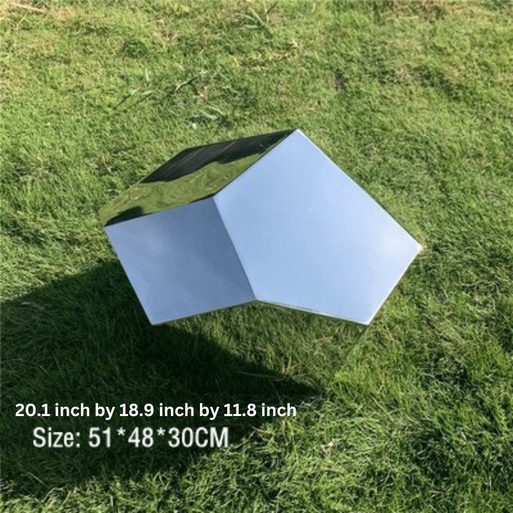 ArtZ® Stainless Steel Block Sculptures - 20.1 inch by 18.9 inch by 11.8 inch (51x48x30cm)