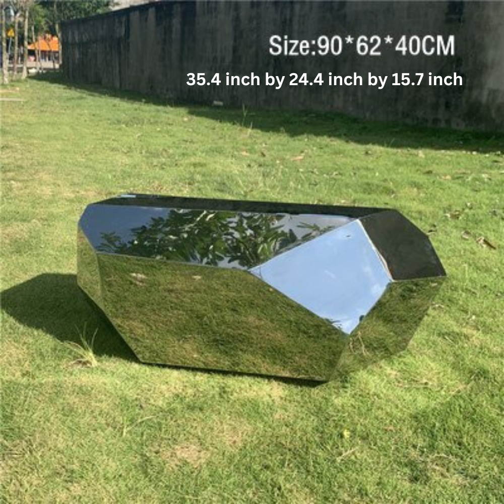 ArtZ® Stainless Steel Block Sculptures - 35.4 inch by 24.4 inch by 15.7 inch (90x62x40cm)