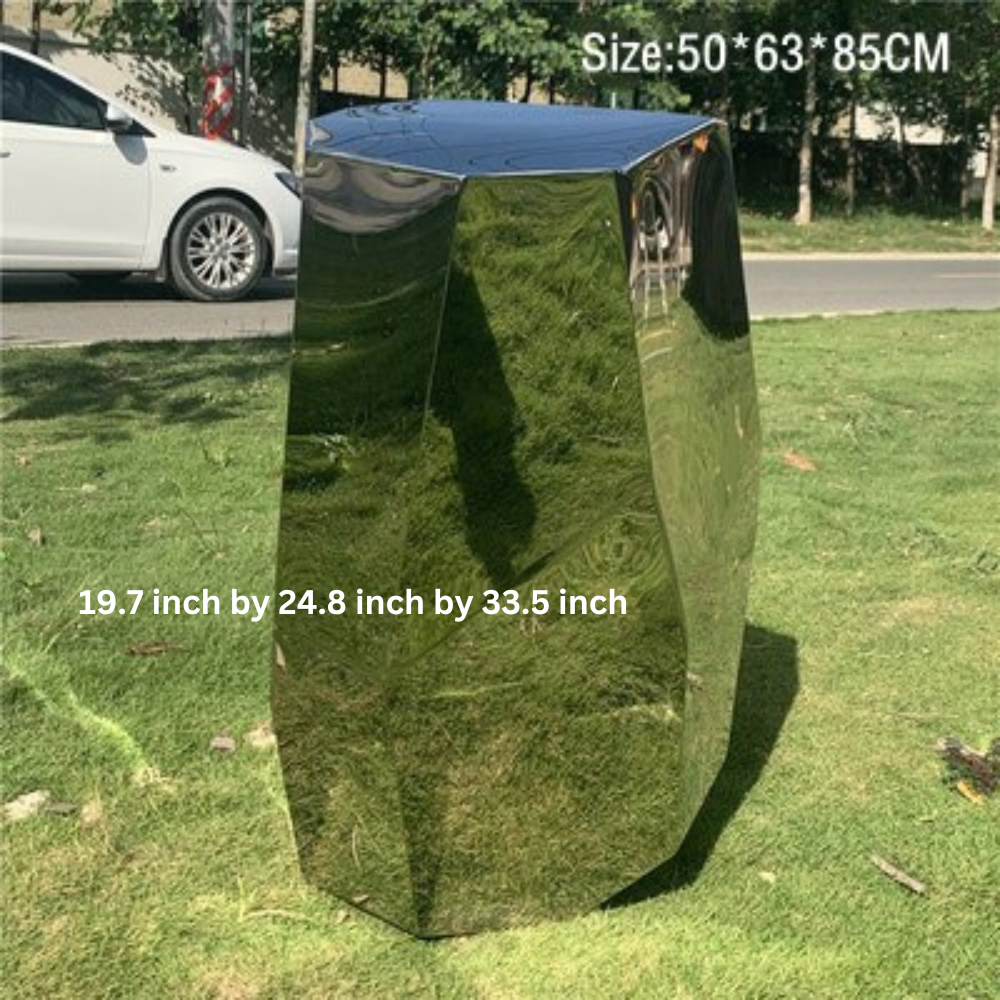 ArtZ® Stainless Steel Block Sculptures - 19.7 inch by 24.8 inch by 33.5 inch (50x63x85cm)