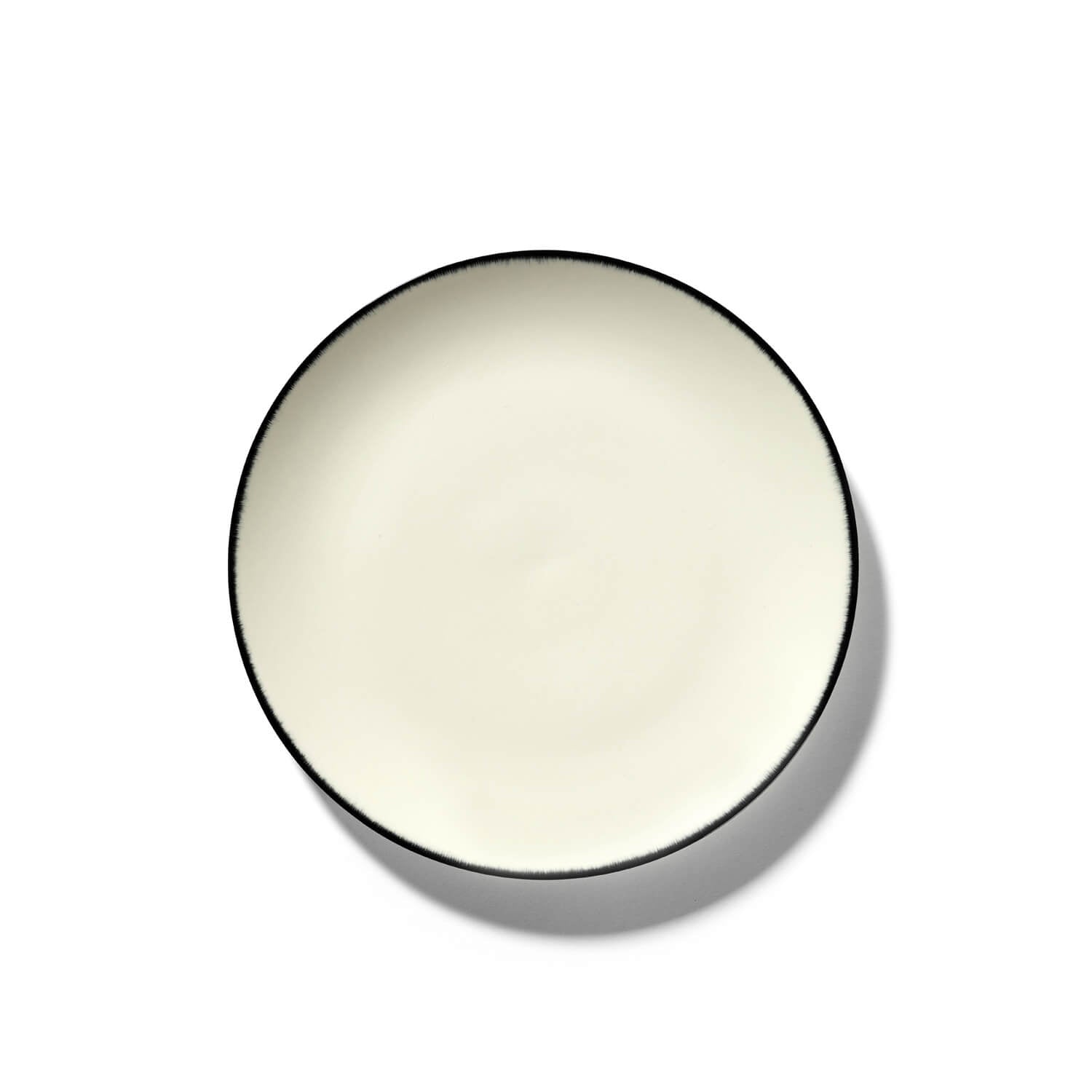 Dé Off-White and Black Plate