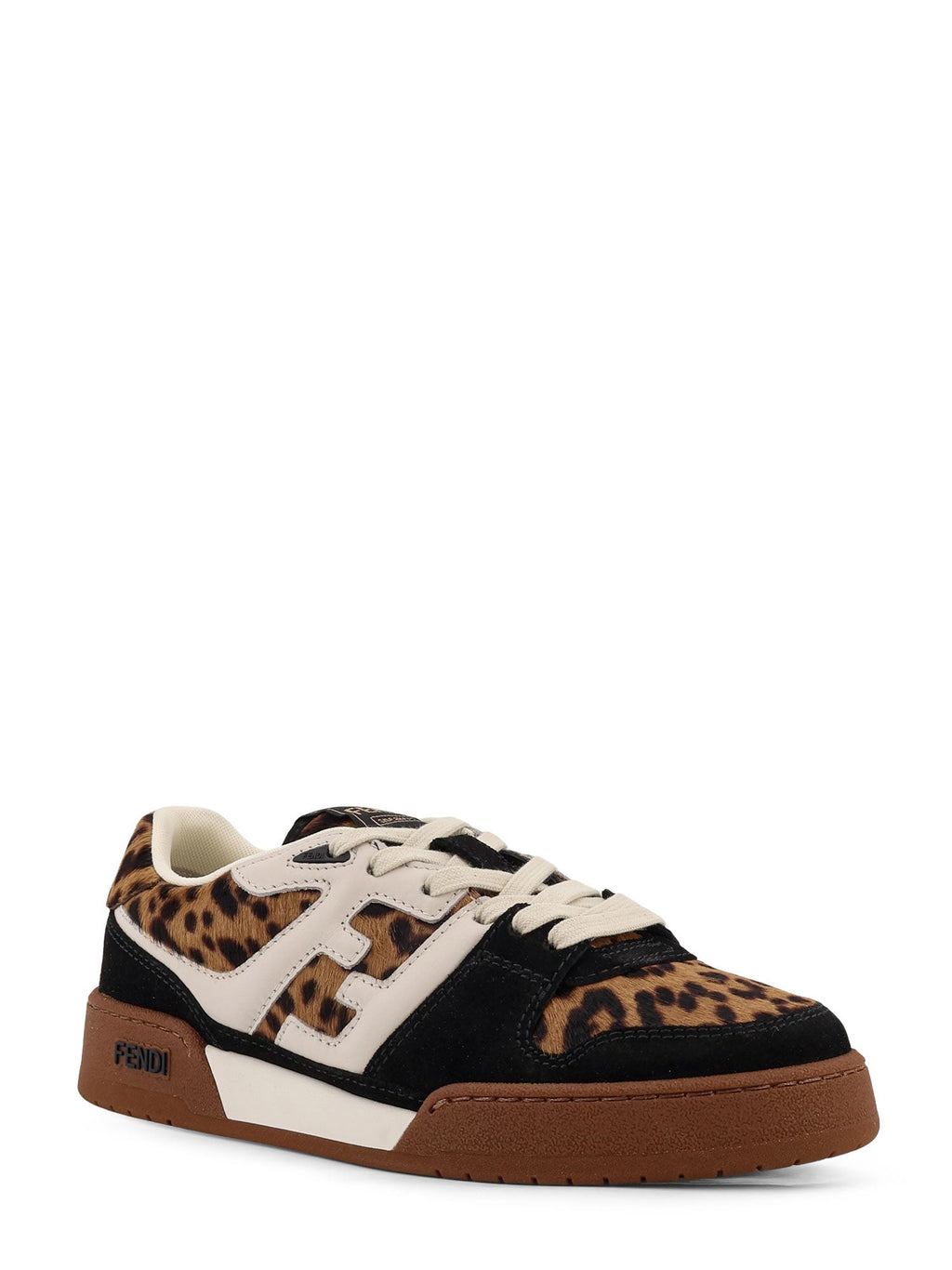 Fendi Sneakers Nat.brown+nero+garza Suede/cavallino - 40