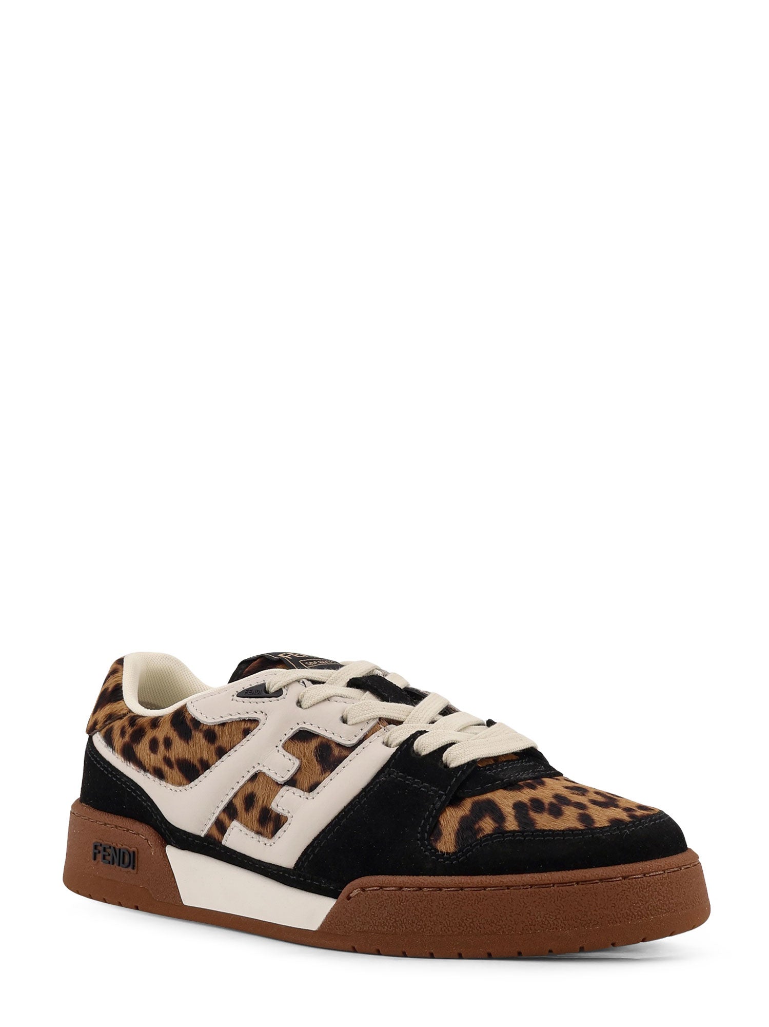 Fendi Sneakers Nat.brown+nero+garza Suede/cavallino - 40