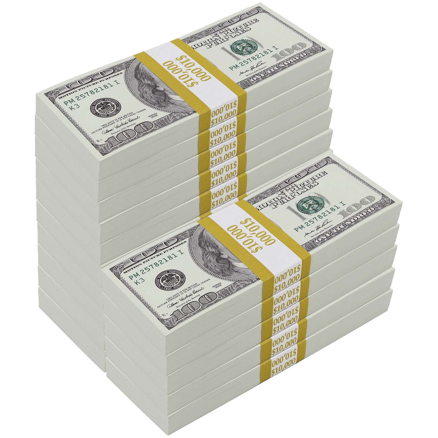 $150,000 BLANK FILLER 2000 Series Stacks By Prop Money Inc.