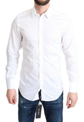 Men's White Cotton Long Sleeves Formal Shirt