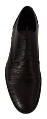 Men's Black Leather Exotic Skins Formal Shoes Calf