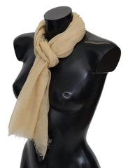 Men's Beige Cashmere Unisex Neck Scarf
