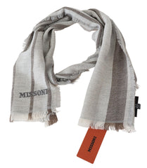 Men's Multicolor Striped Wool Unisex Neck Wrap Scarf