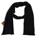 Men's Black Wool Unisex Neck Wrap Scarf