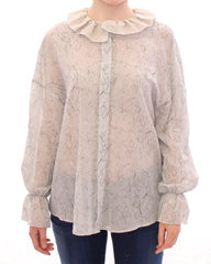 Women's Blue Cotton Blouse Tunic