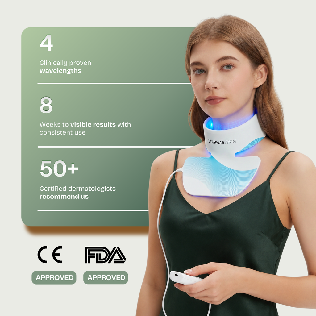 Máscara LED Infrarroja Profesional Cuello y Escote - 850nm Silicona de Grado Médico