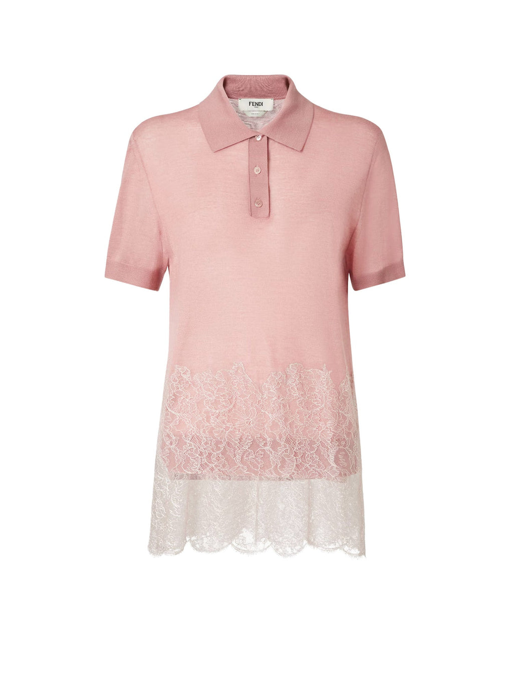 Fendi T-shirts and Polos Blush-25 Cashmere Seta Poliammide - 42