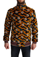 Multicolor Velvet Dg Logo Mens Sweater Jacket Cotton Clothing