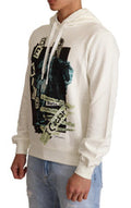 Men's White King Ceasar Cotton Hooded Sweater Clothing