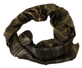 Women's Metallic Gold Silk Stretch Shawl Wrap Scarf P2 Elastane