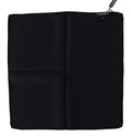 Men's Black Square Handkerchief Silk Scarf