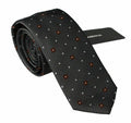 Gray Patterned Classic Mens Slim Necktie Polyester Clothing