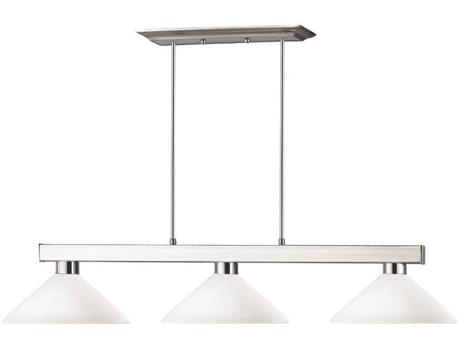Z-Lite Cobalt Brushed Nickel & Matte Opal Light
