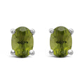 Oval Peridot Studs