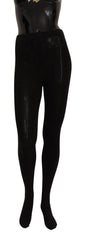 Women's Black Wool Stretch Tights Stocking Socks Pc Nylon Elastane Clothing