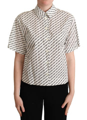 Women's Dotted Cotton Shirt White