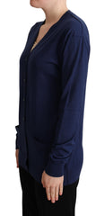 Women's Virgin Wool Cardigan Navy