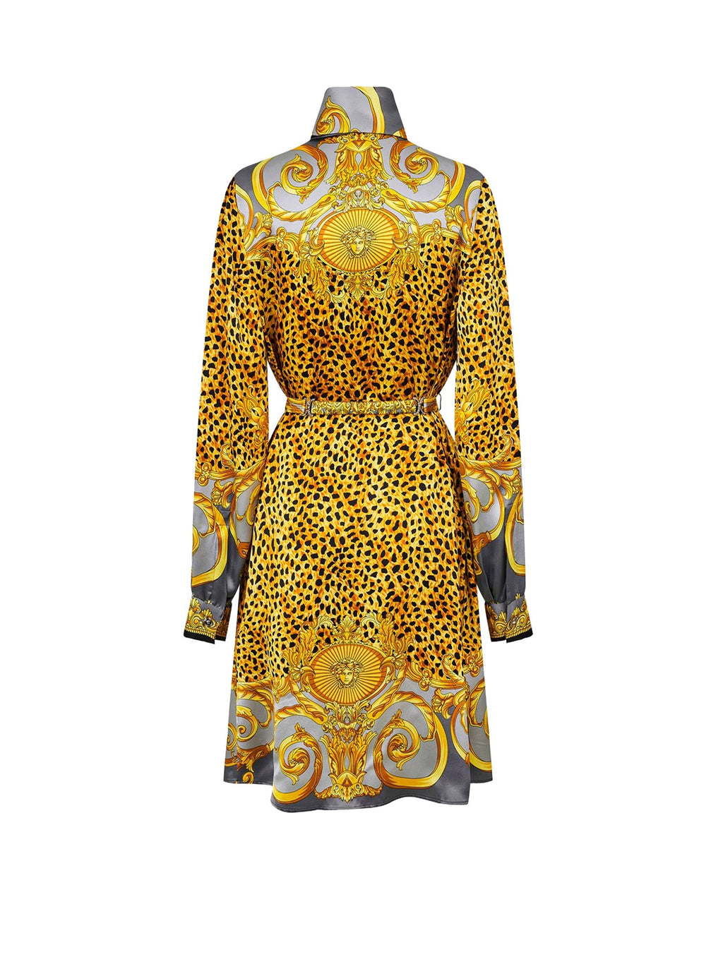 Versace Dresses Light Grey+elephant Grey Seta - 44