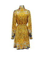 Versace Dresses Light Grey+elephant Grey Seta - 44