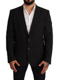 Men's Black Striped Martini Jacket Blazer Elastsane Clothing